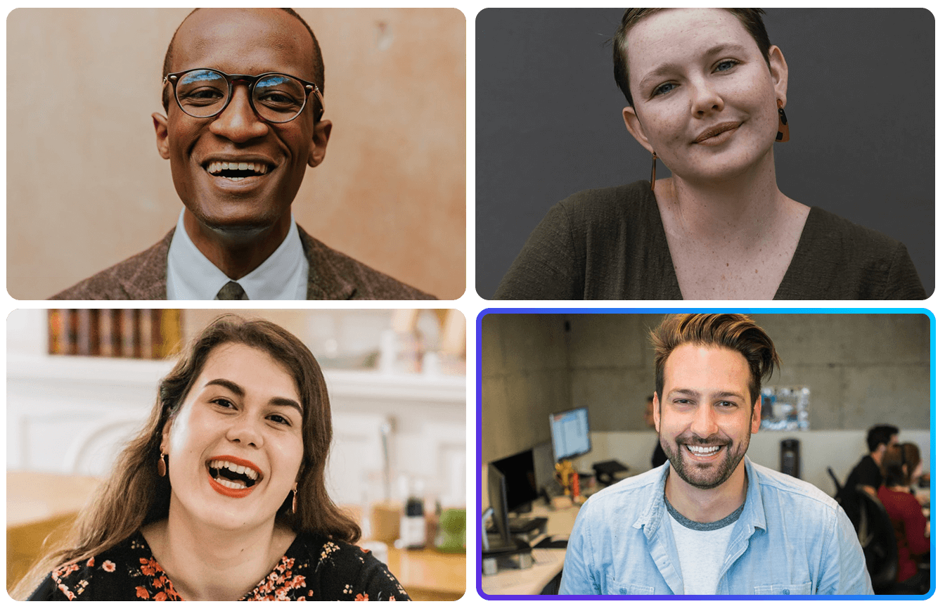 User tiles in meeting room