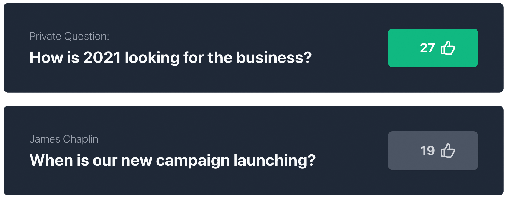 Q&A Module Screenshot