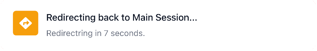Redirect tool message