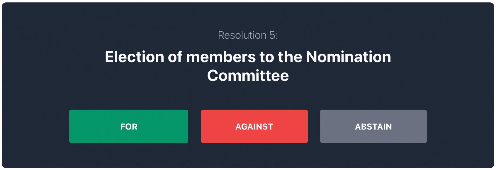 Voting Module Screenshot